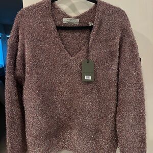 All Saints Women's Mauve V-Neck Sweater